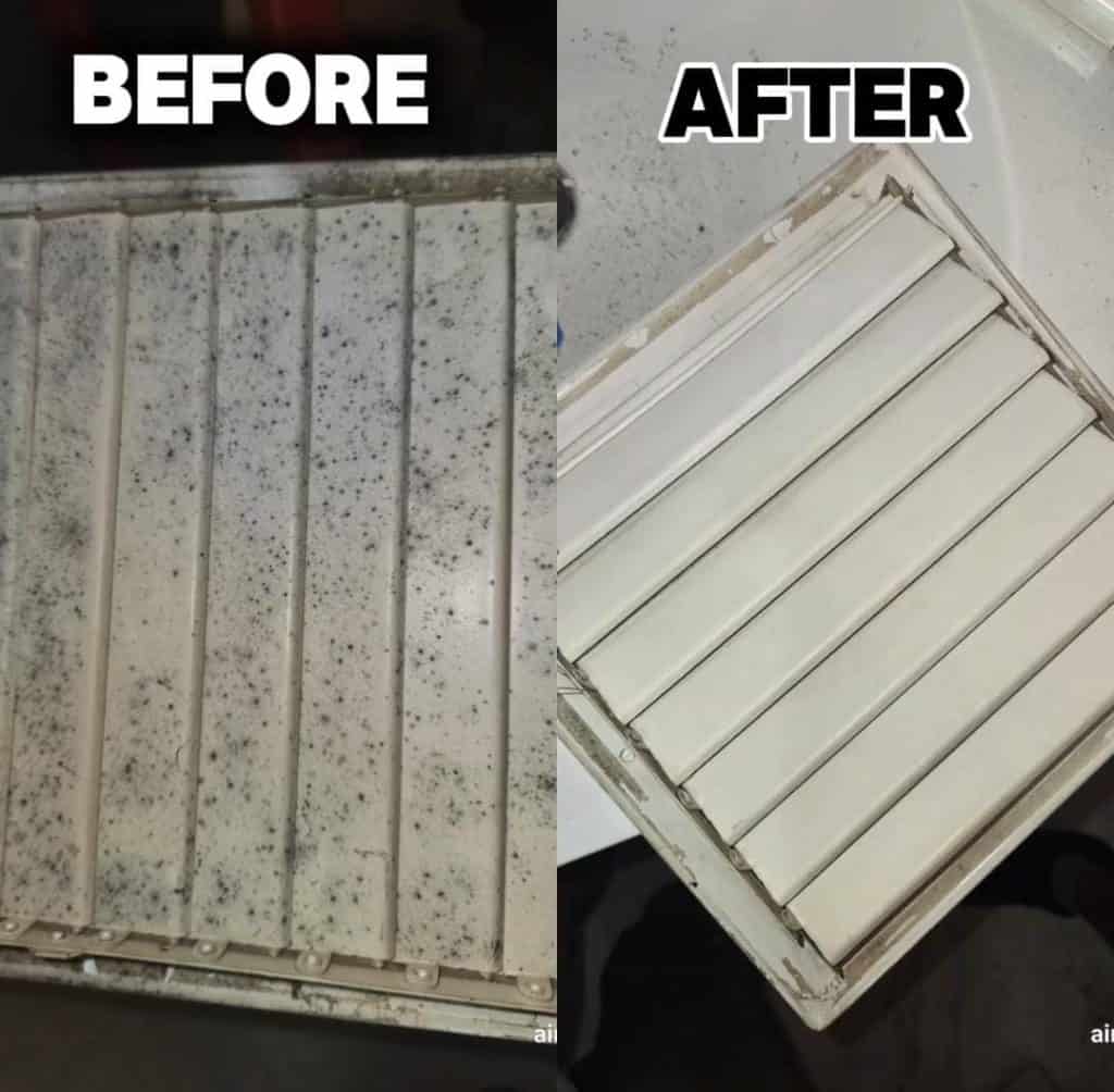 Before and after antimicrobial