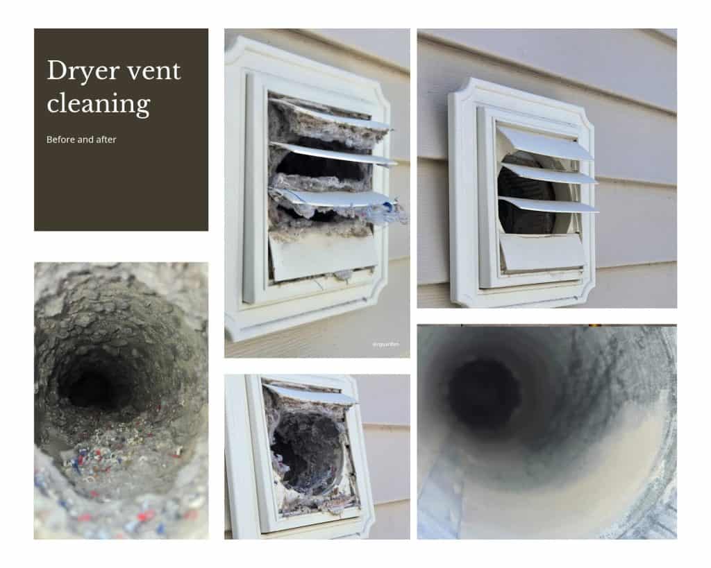 Dryer vent cleaning before and after norwich
