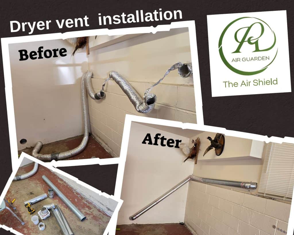 Dryer vent hard line installation